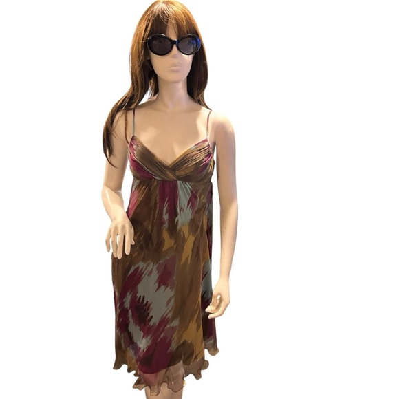 Trina Turk Earth Tone Multi-Print Dress, Size 4 - Picture 1 of 6